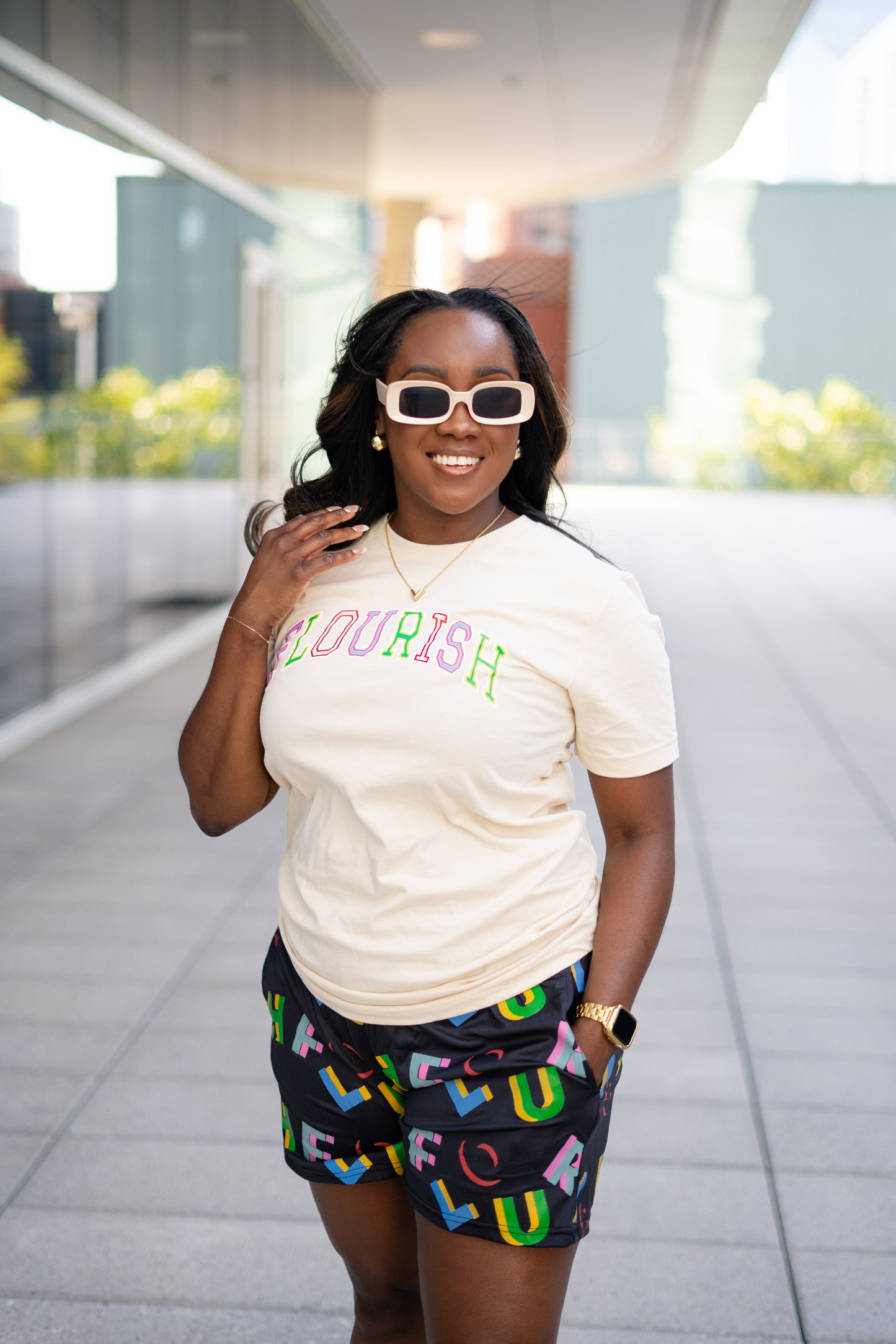 Flourish Multi Color Mesh Shorts