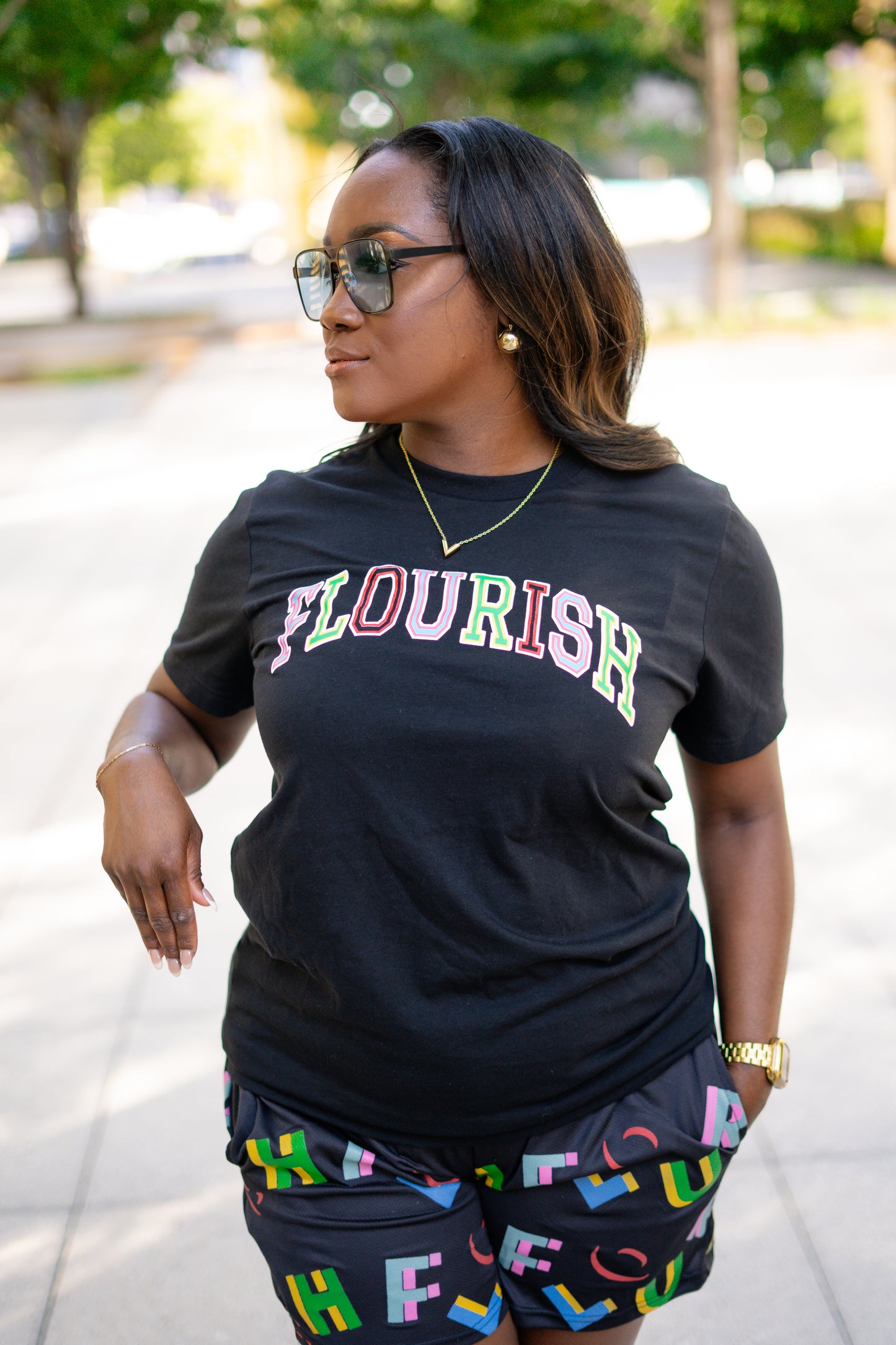 Flourish Multi Color Mesh Shorts