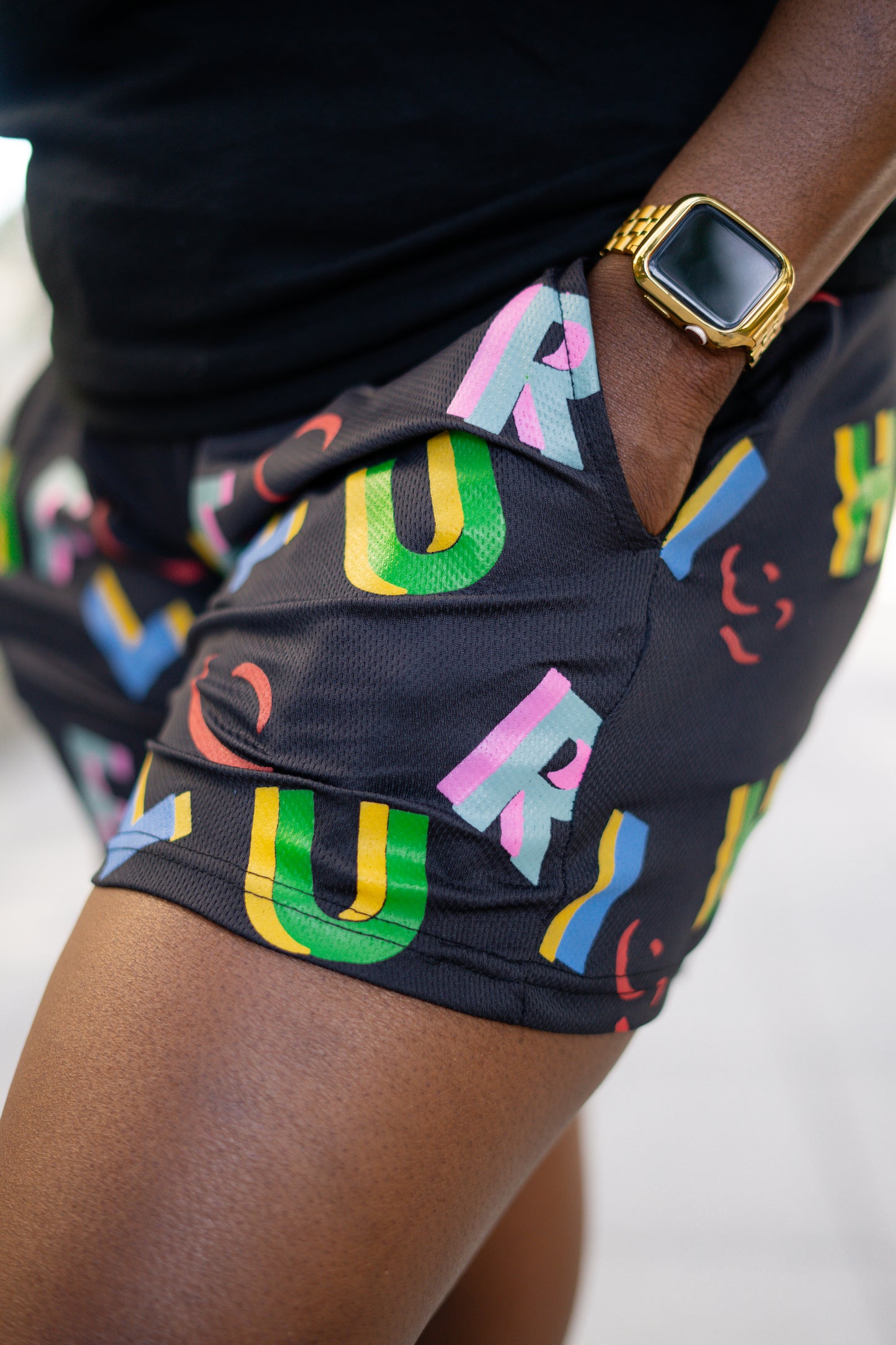 Flourish Multi Color Mesh Shorts