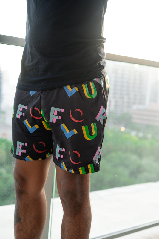 Flourish Multi Color Mesh Shorts
