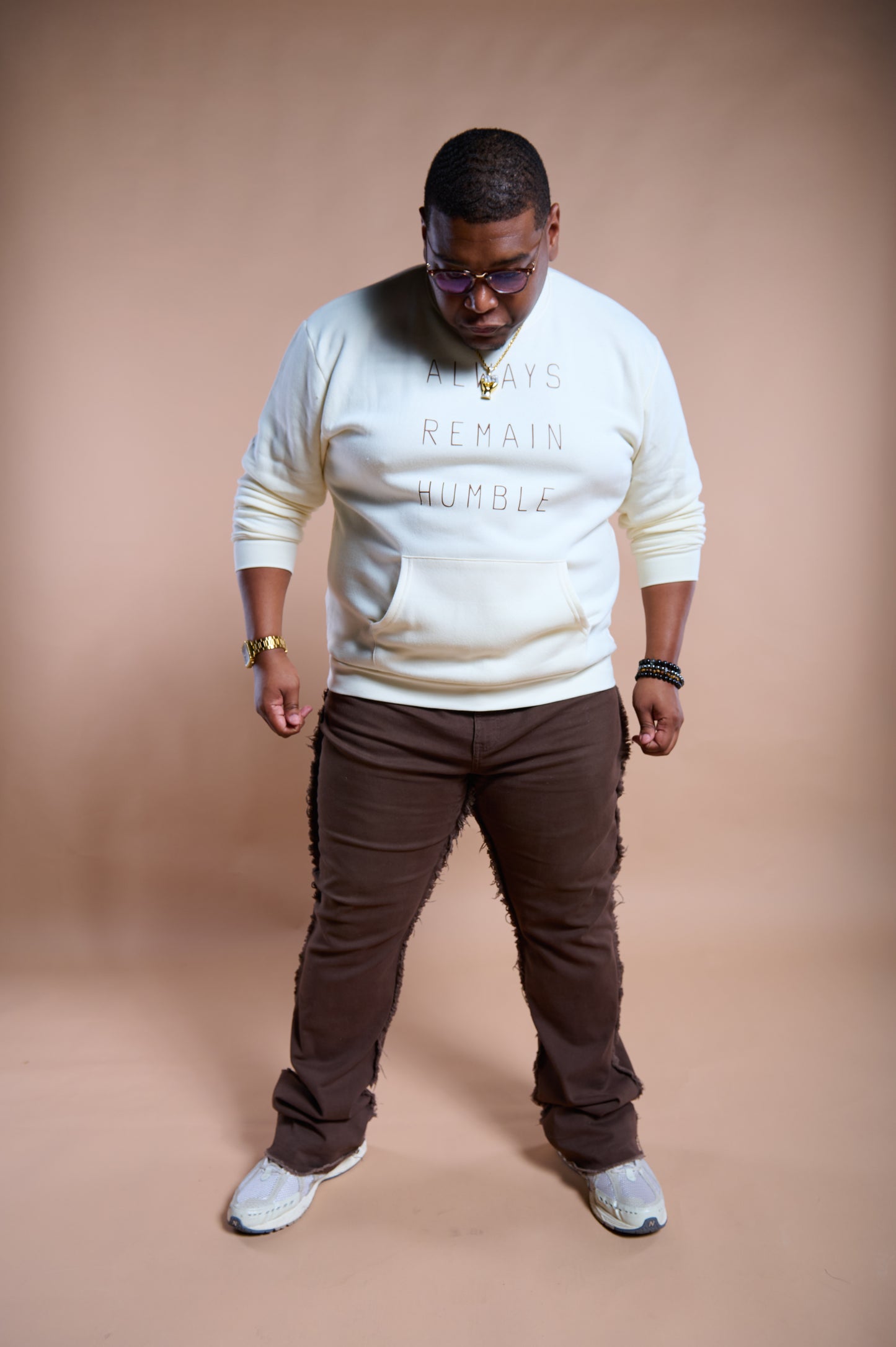 Always Remain Humble Pocket Crewneck