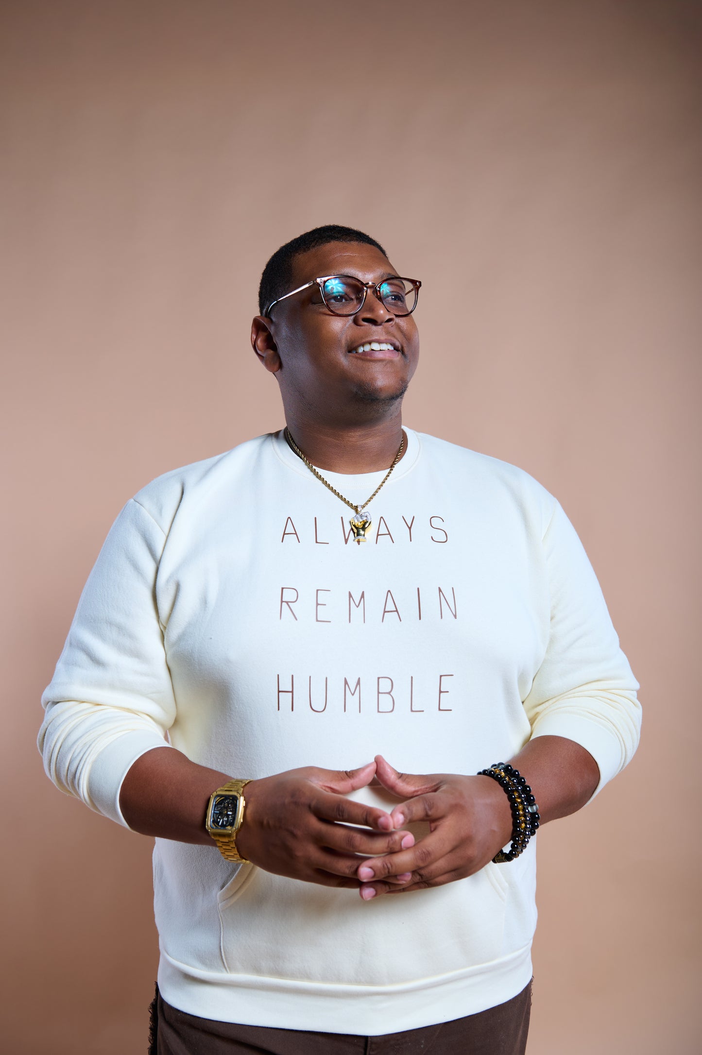 Always Remain Humble Pocket Crewneck