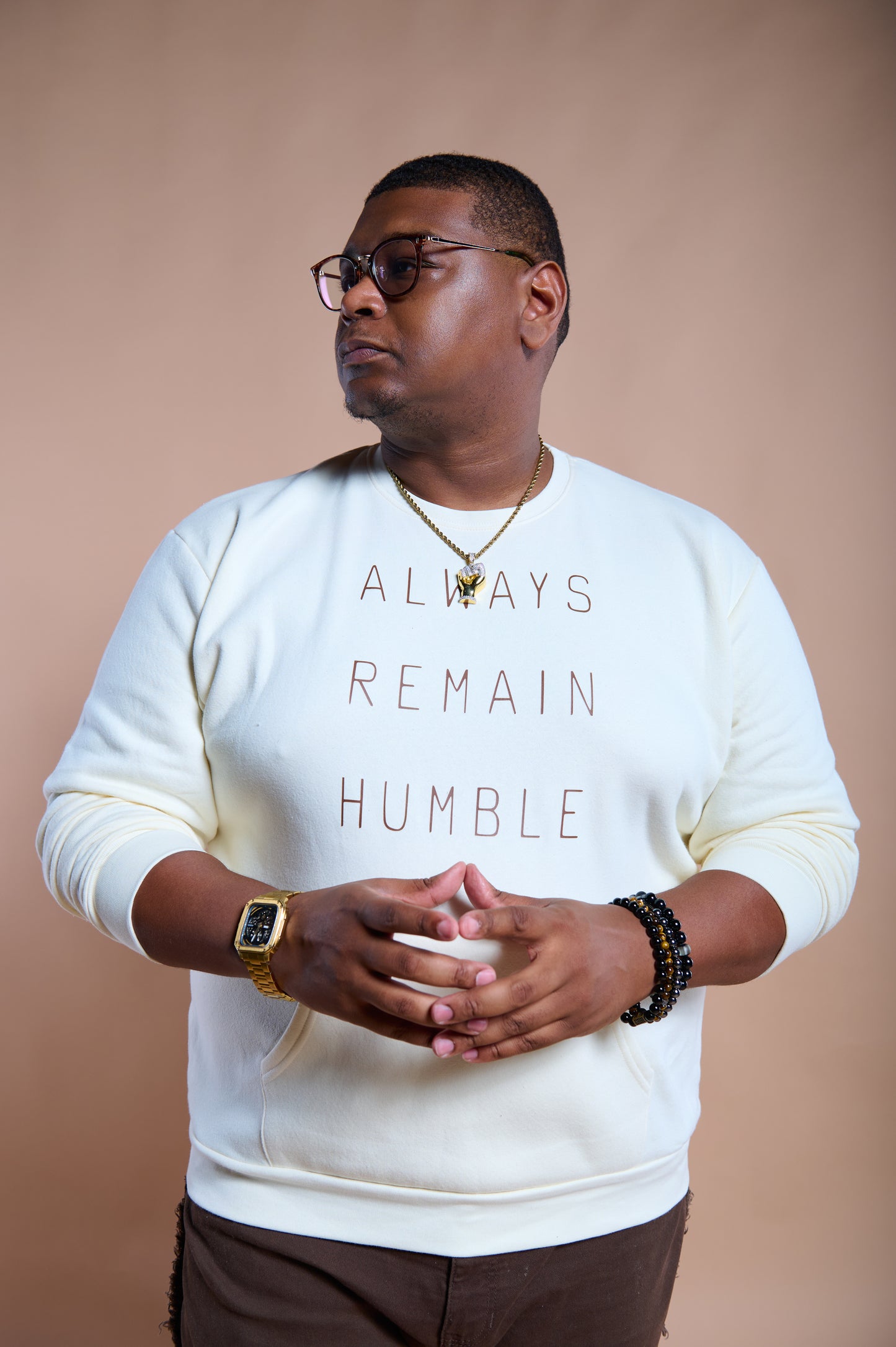 Always Remain Humble Pocket Crewneck