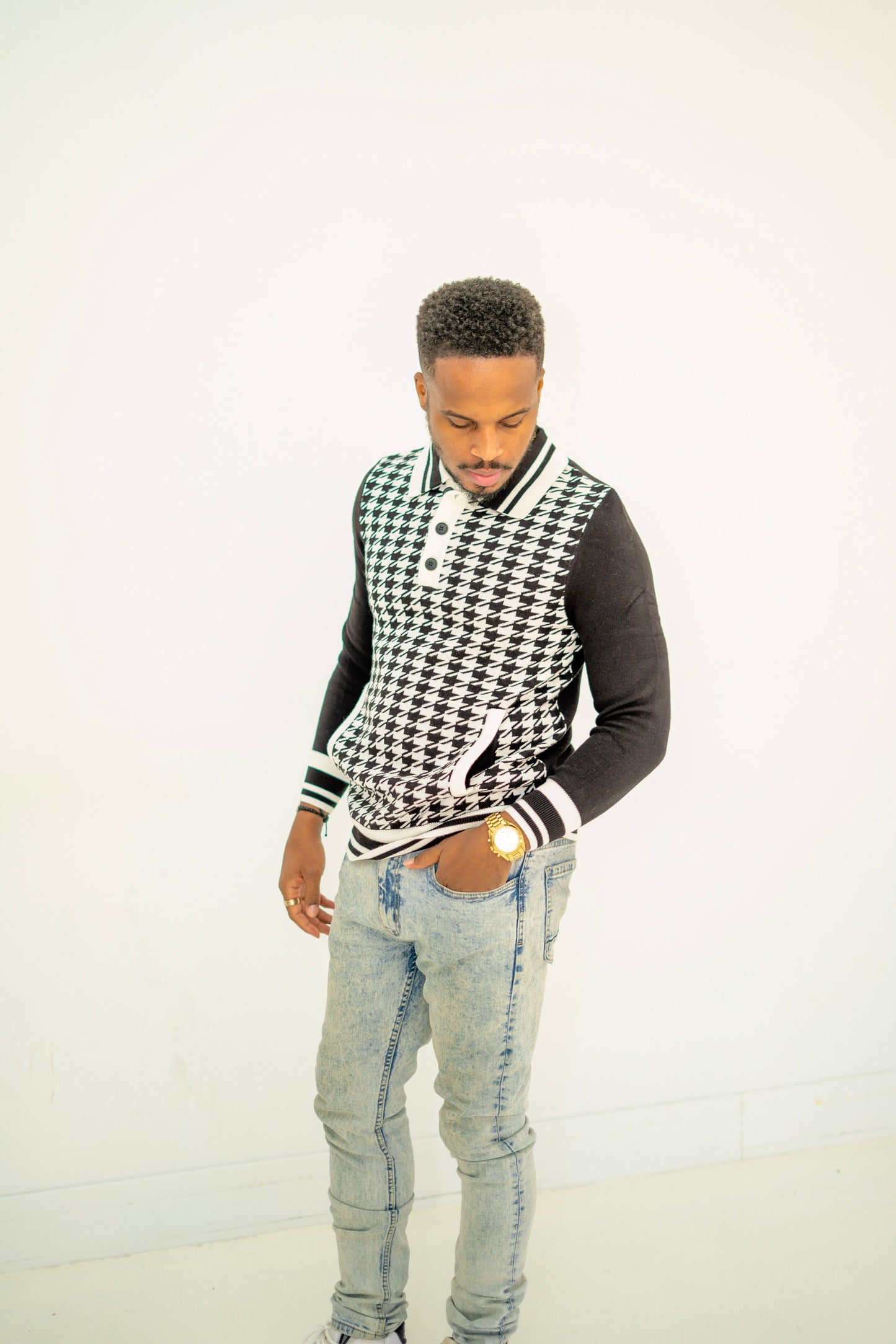 Houndstooth Pullover