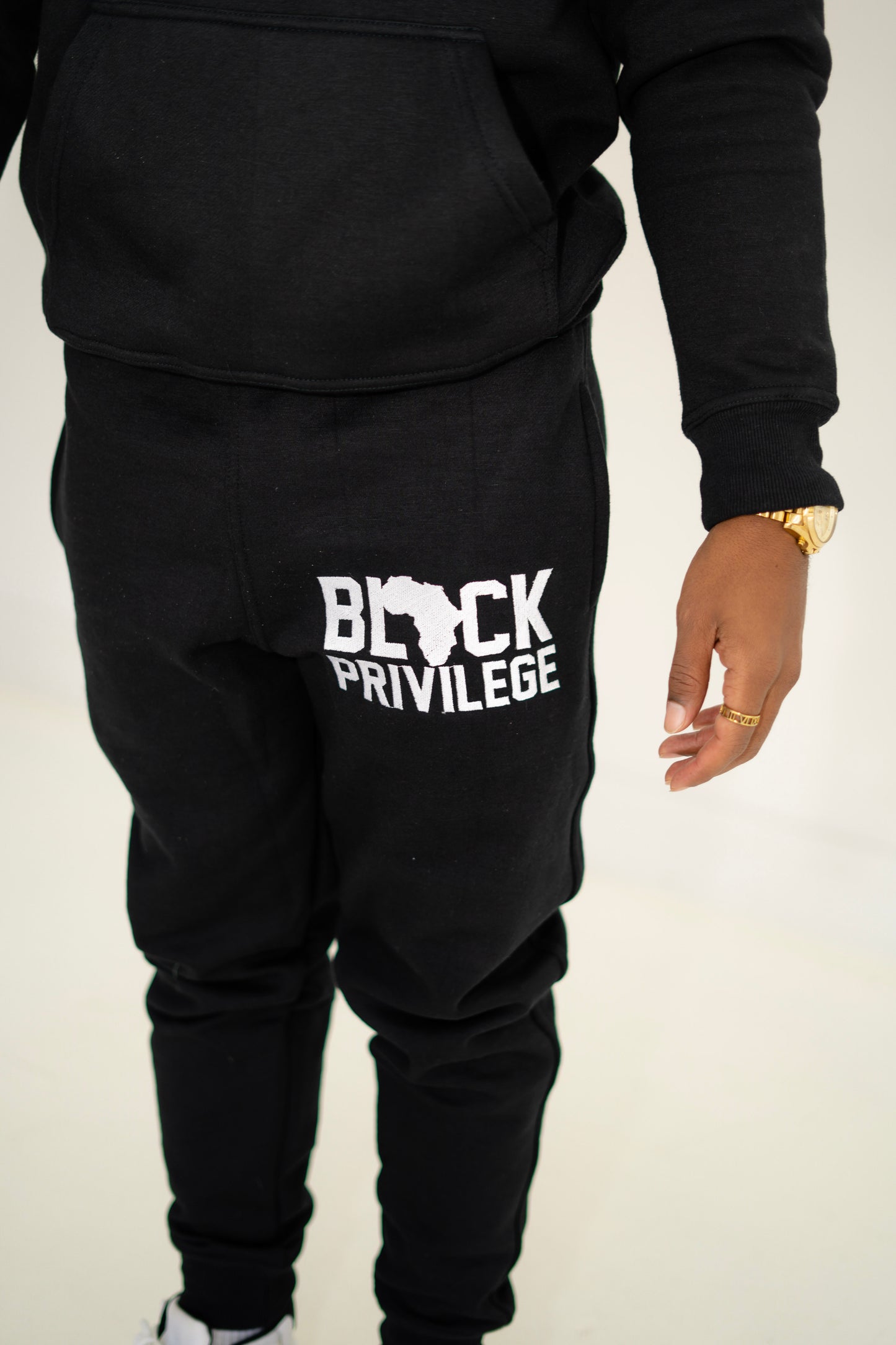 Black Privilege Hoodie + Jogger Set BLACK