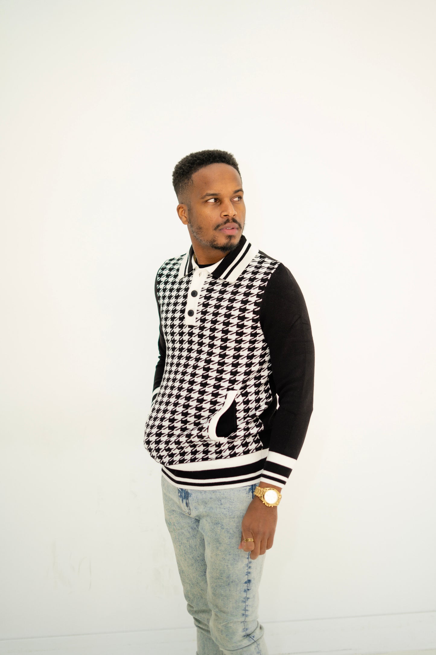 Houndstooth Pullover