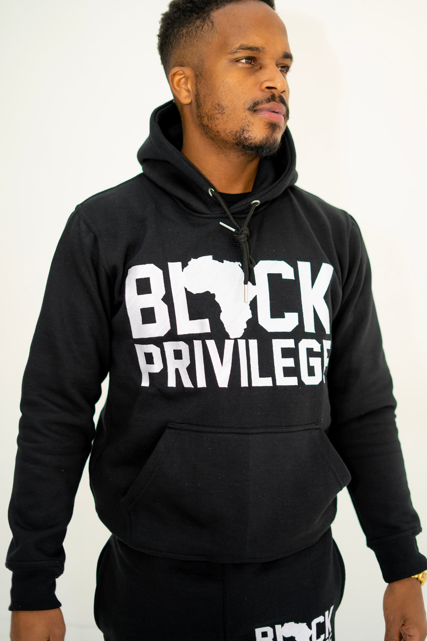 Black Privilege Hoodie + Jogger Set BLACK