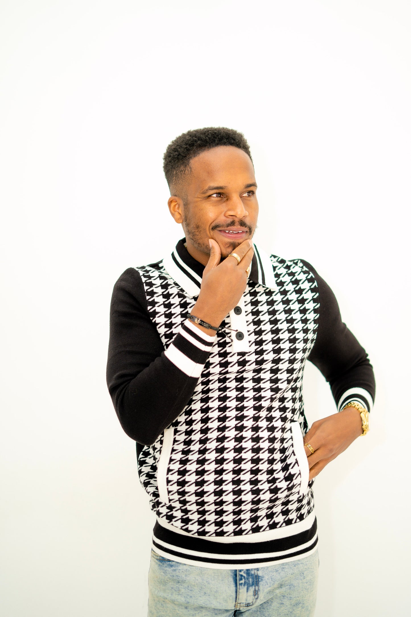 Houndstooth Pullover