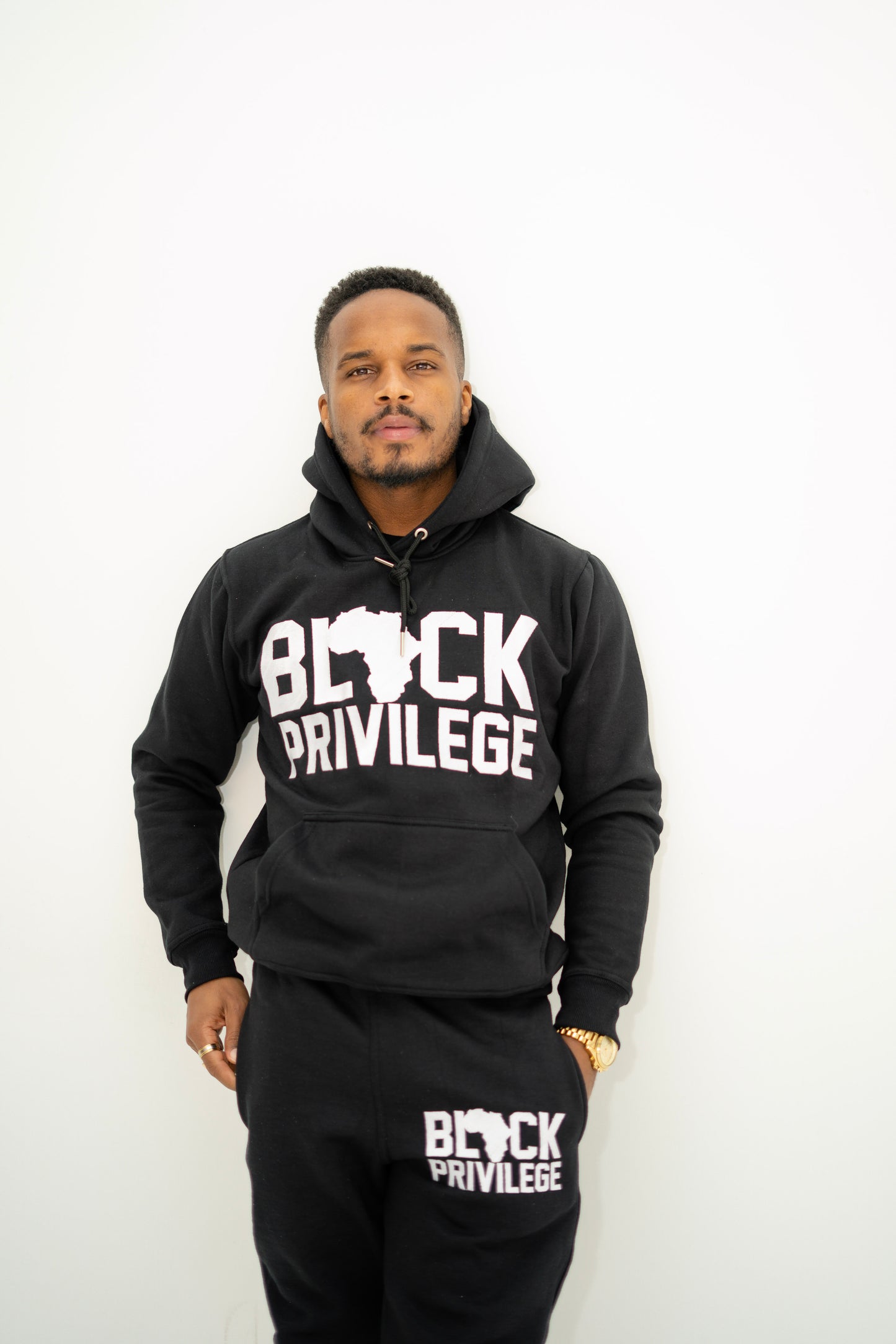Black Privilege Hoodie + Jogger Set BLACK