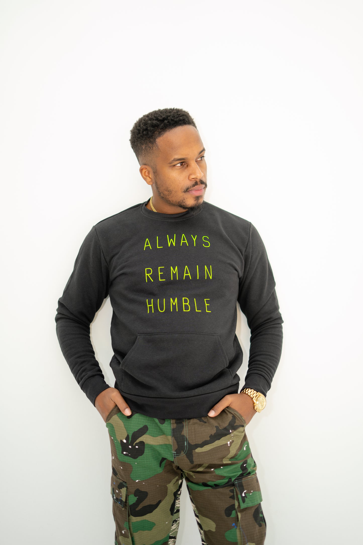 Fall Edition: Always Remain Humble Pocket Crewneck