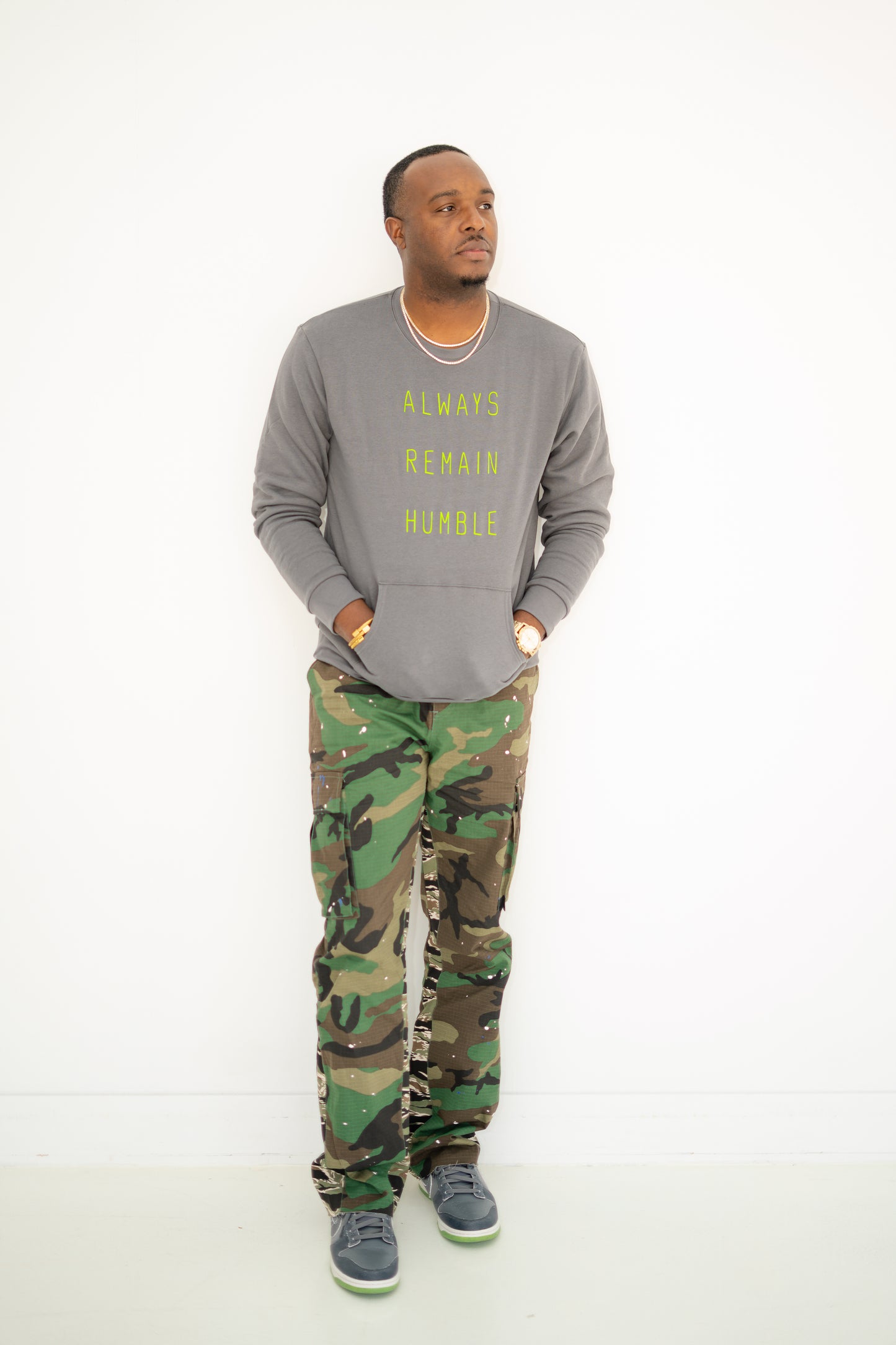 Fall Edition: Always Remain Humble Pocket Crewneck