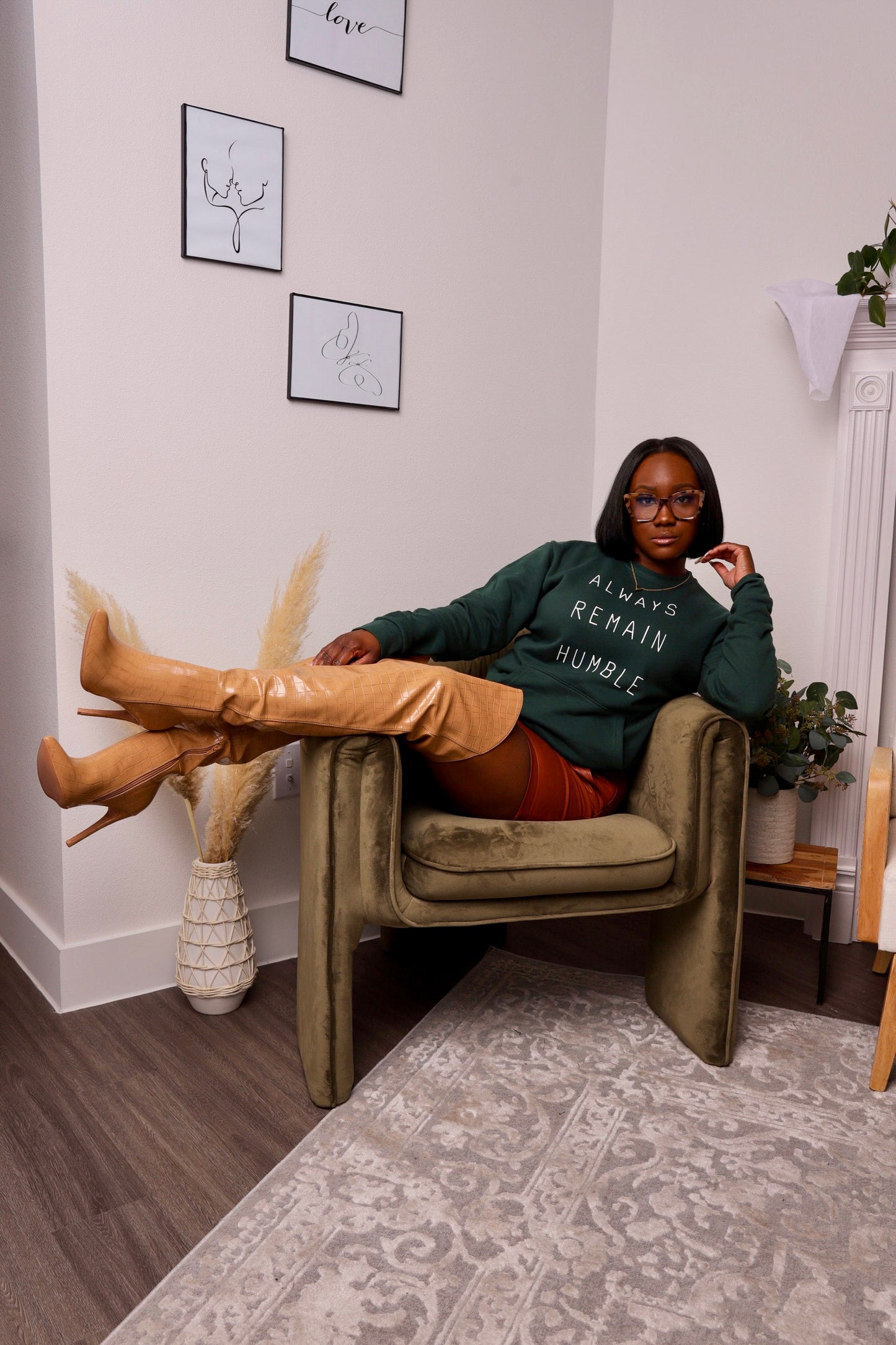 Always Remain Humble Pocket Crewneck