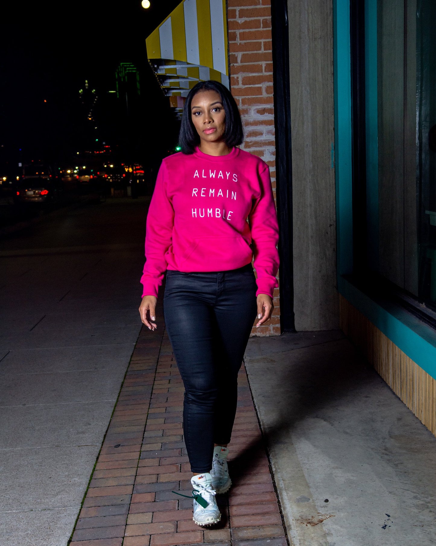 Always Remain Humble Pocket Crewneck