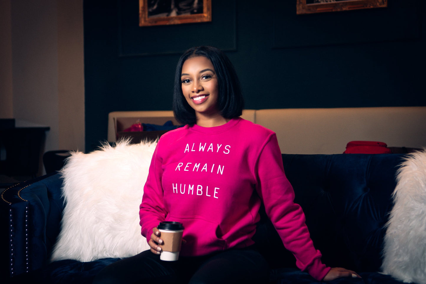 Always Remain Humble Pocket Crewneck