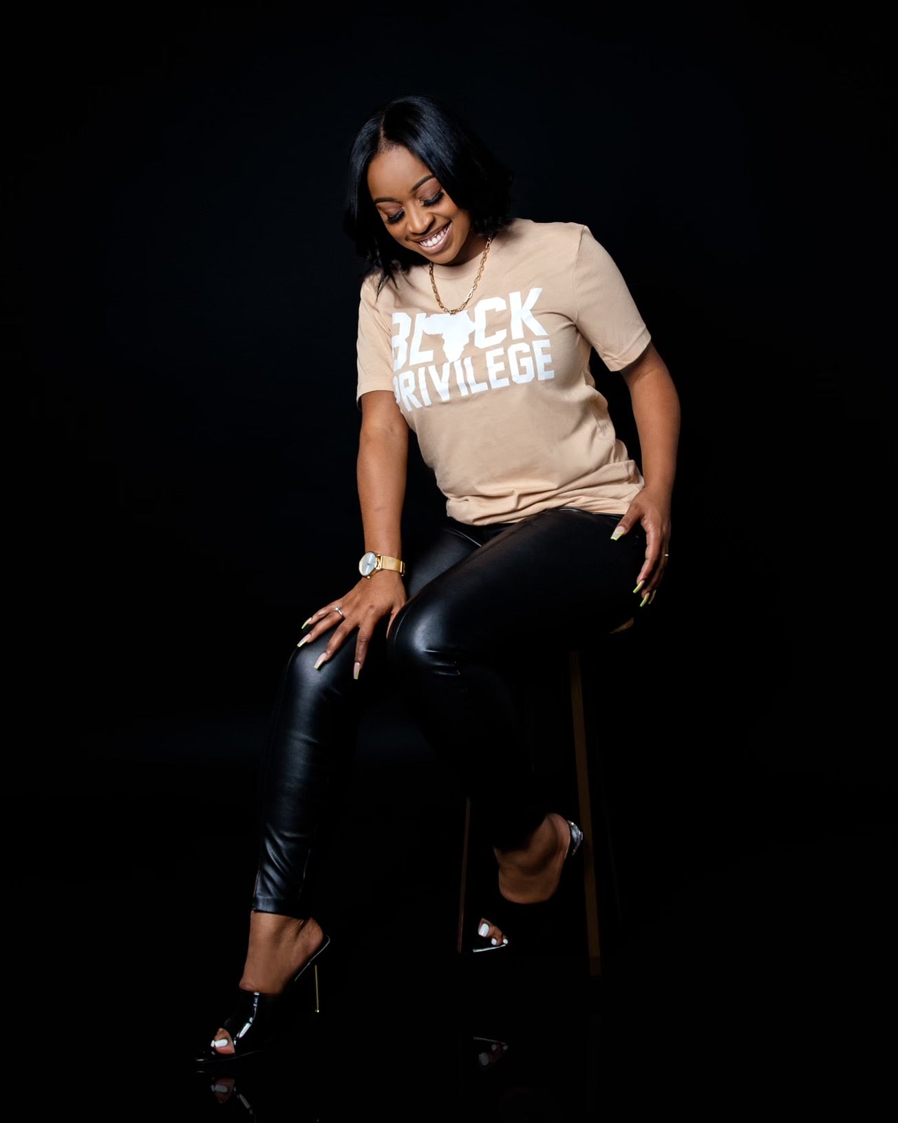 Black Privilege Unisex Tee (Tan)